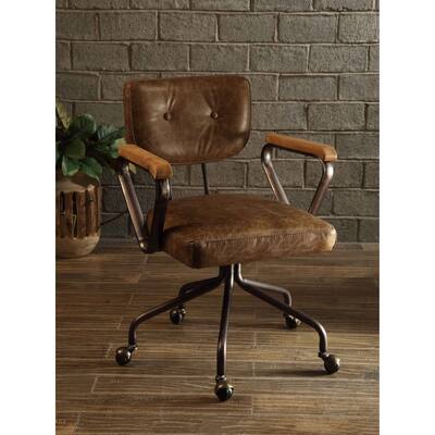Vintage Whiskey Top Grain Leather Office Chair