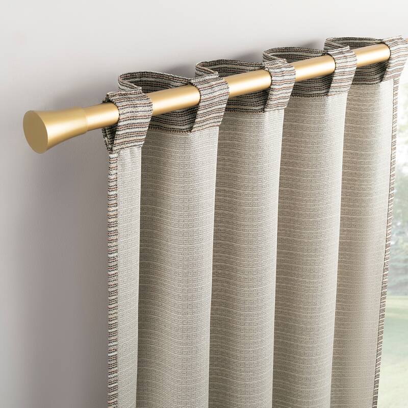 No. 918 Laurel Space Dyed Textured Semi-Sheer Back Tab 1-Piece Curtain Panel, Single Panel