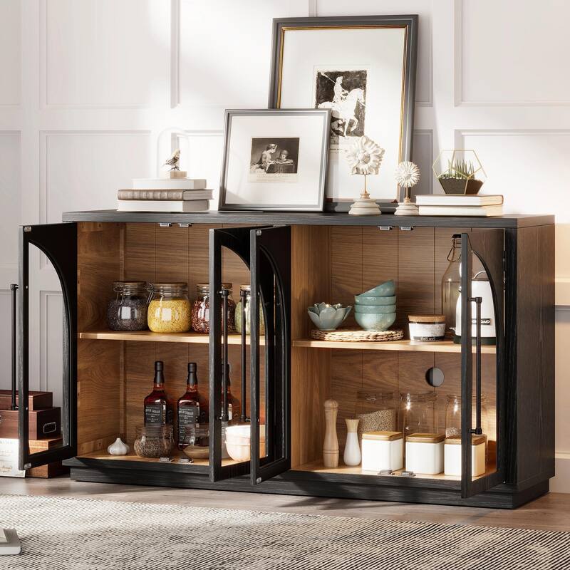 Retro 4-Door Large Storage Sideboard