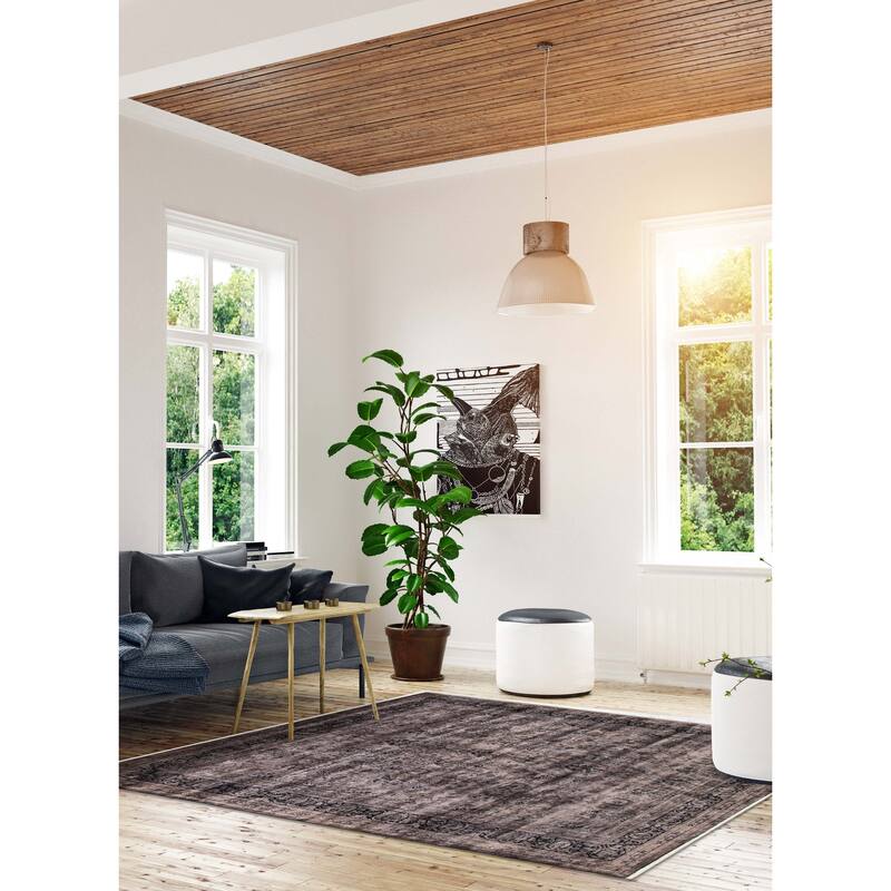 ECARPETGALLERY Hand-knotted Vibrance Grey Wool Rug - 7'11 x 10'1