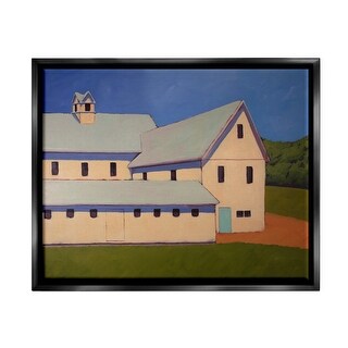 Stupell Country Building Painting Framed Floater Canvas Wall Art Design ...