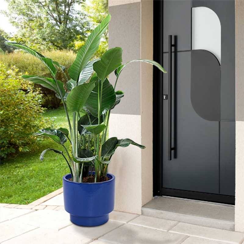 Handmade Indoor/Outdoor Ceramic Planter Set with Earthy Glossy Finish