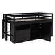 preview thumbnail 18 of 30, Double loft bed with 4 drawers under cabinets and shelves, white