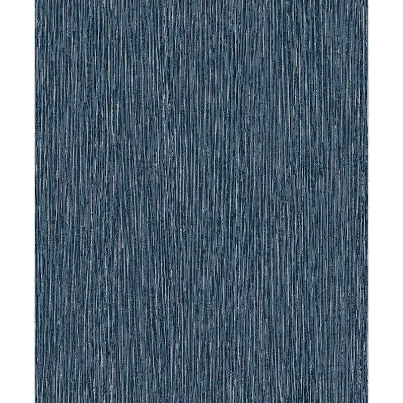 Seabrook Designs Verticale Geometric Non-Woven Unpasted Wallpaper - 20.9 in. W x 33 ft. L - Metallic Midnight Blue