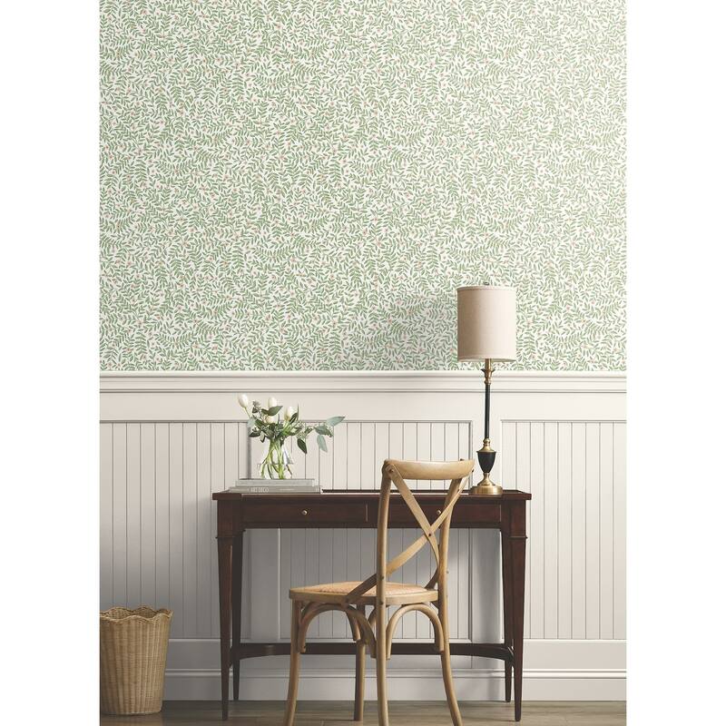 Rifle Paper Co. Elodie Cream Petite Floral Premium Peel + Stick Wallpaper