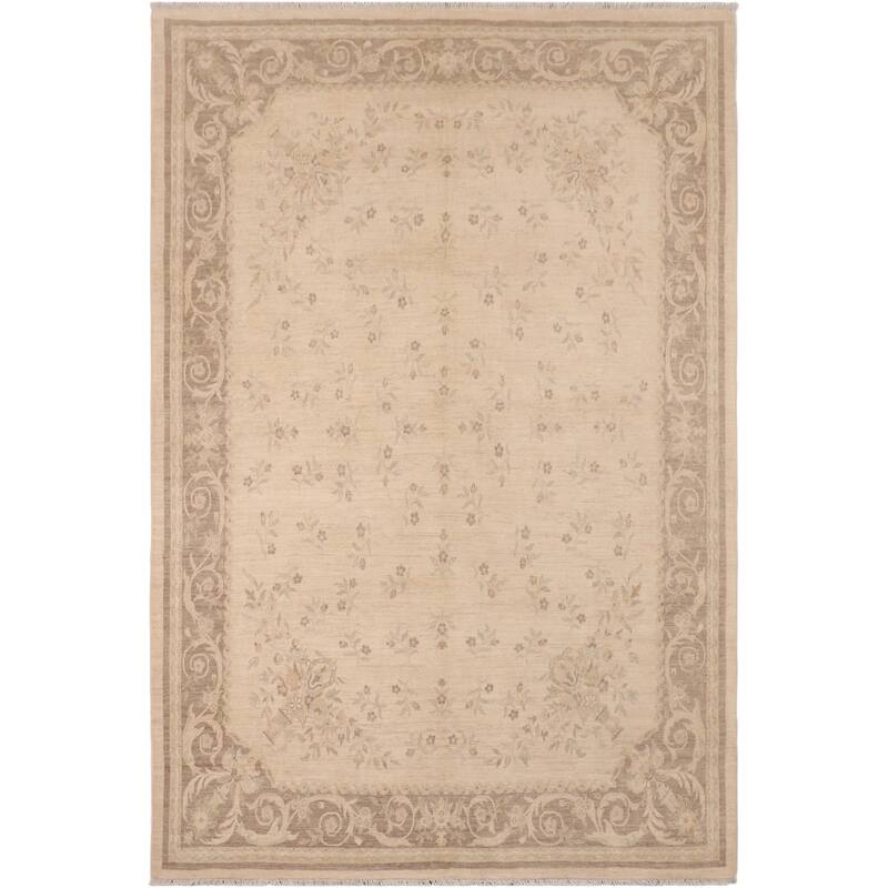 Artisan Oushak Open Field Hand-Knotted Wool Area Rug - 8'2'' x 9'7''