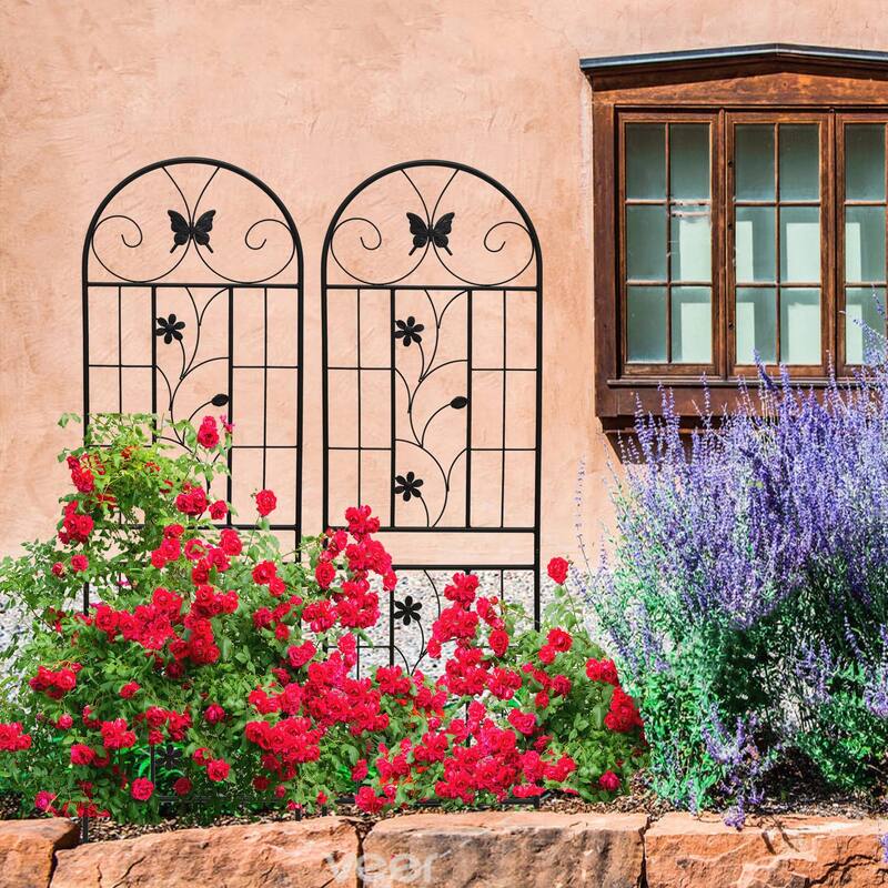 2 Pack Metal Garden Trellis 71in x 19.7in Rustproof Trellis