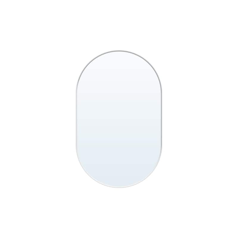 Bathroom Wall Mounted Oval Metal Framed Mirror