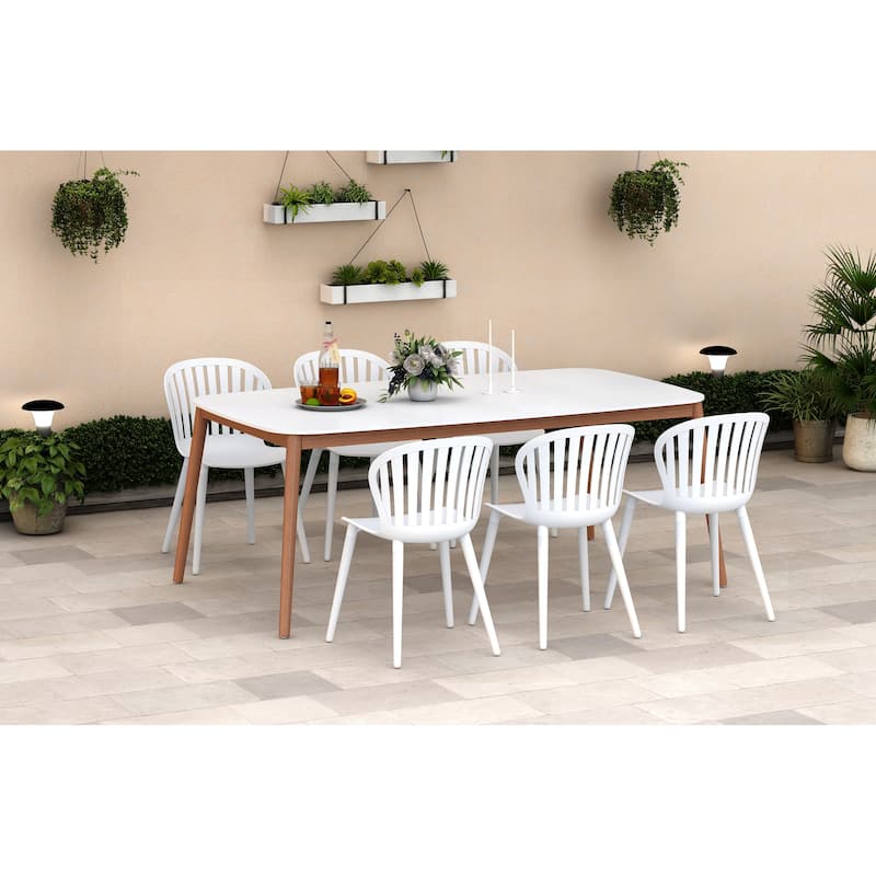 Amazonia Greybool FSC Certified Wood Outdoor Patio Dining Set - 7pc - Sidechair