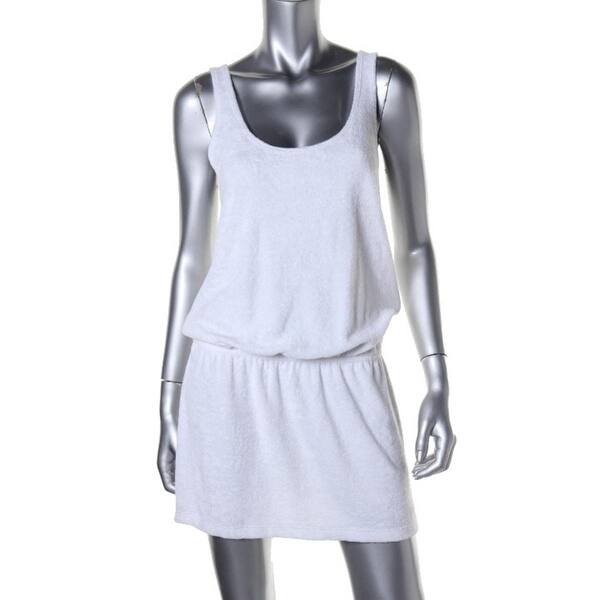 Shop Splendid Womens Terry Cloth Cross Back Dress Swim Cover Up