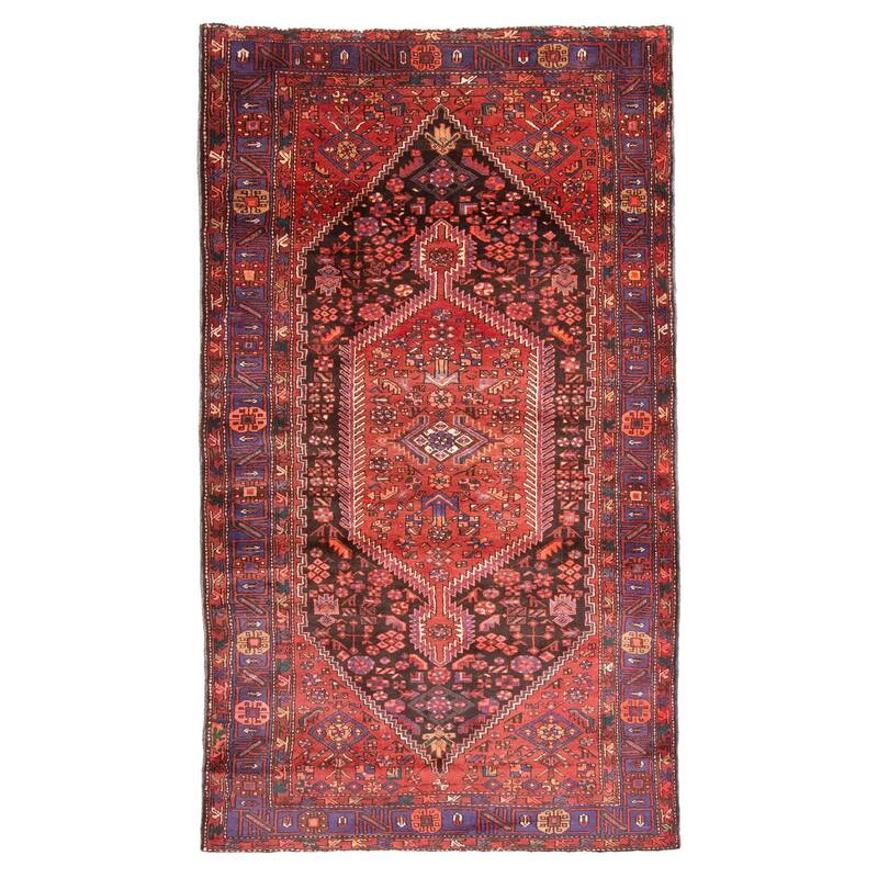 ECARPETGALLERY Hand-knotted Anadol Black Wool Rug - 4'11 x 8'7