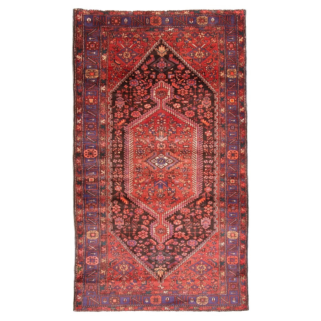 ECARPETGALLERY Hand-knotted Anadol Black Wool Rug - 4'11 x 8'7