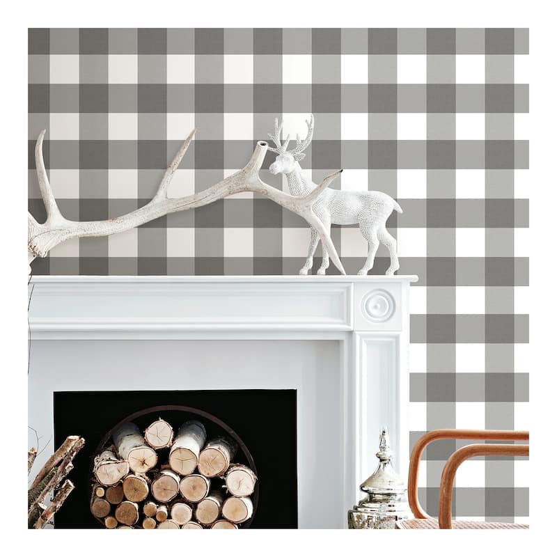 InHome Homestead Plaid Peel & Stick Wallpaper - 198in x 20.5in x 0.025in