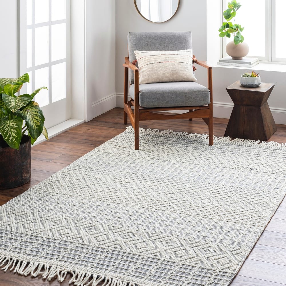 Thackery Handmade Farmhouse Stripe Wool Area Rug
