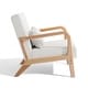 preview thumbnail 142 of 161, 25" W Mid Century Upholstered Wood Accent Chair with Pillow