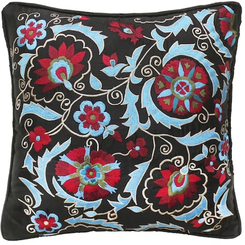 Bohemian Quach Silk Embroidered Handmade Pillow