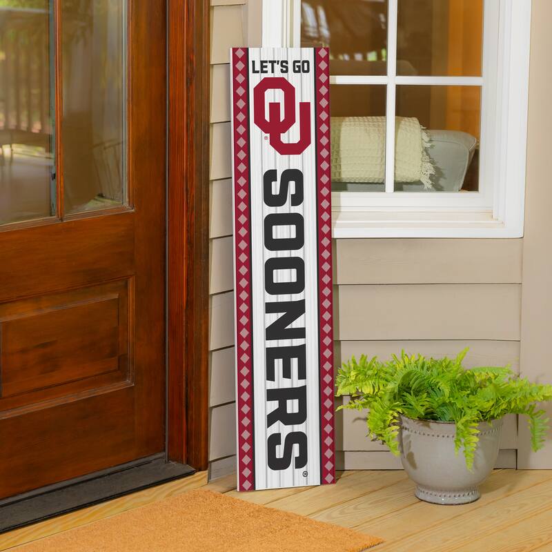47" Double Sided Seasonal Porch Leaner, University of Oklahoma - 47" x 11.25"