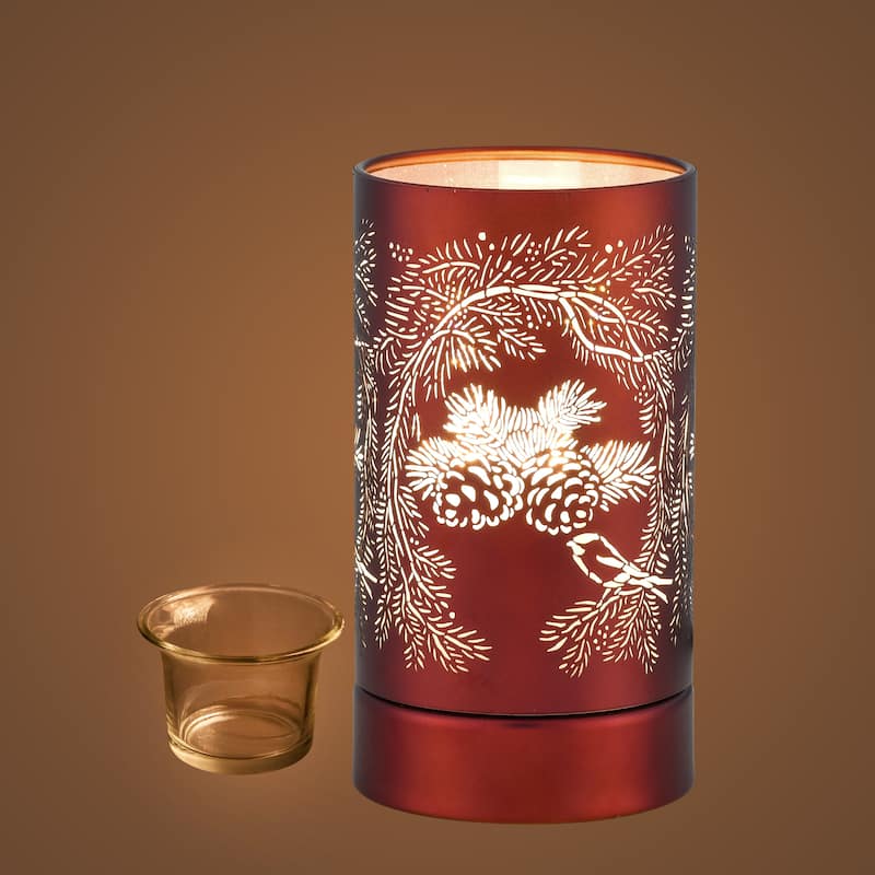 7" Touch lamp/Oil burner/Wax warmer-Copper Pinecones - 3.75*3.75*7