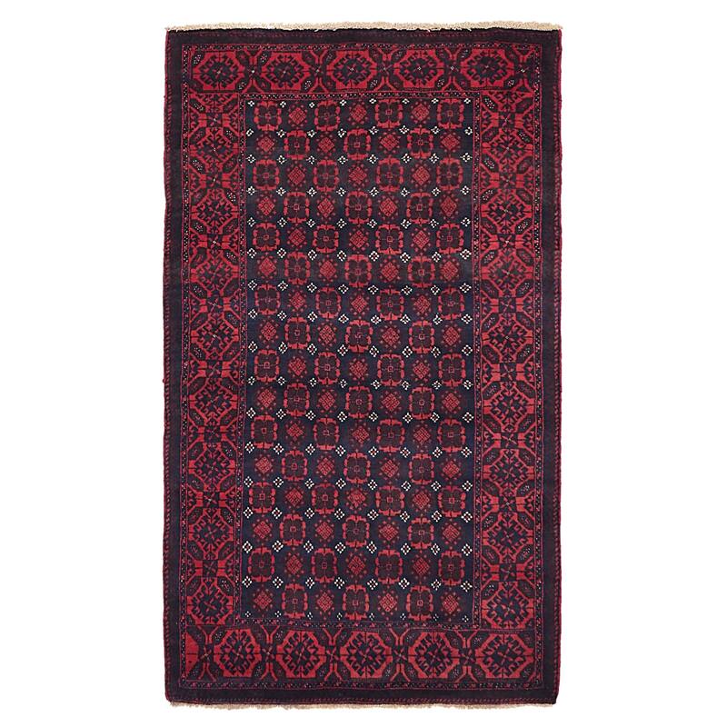 ECARPETGALLERY Hand-knotted Teimani Red Wool Rug - 3'8 x 6'3
