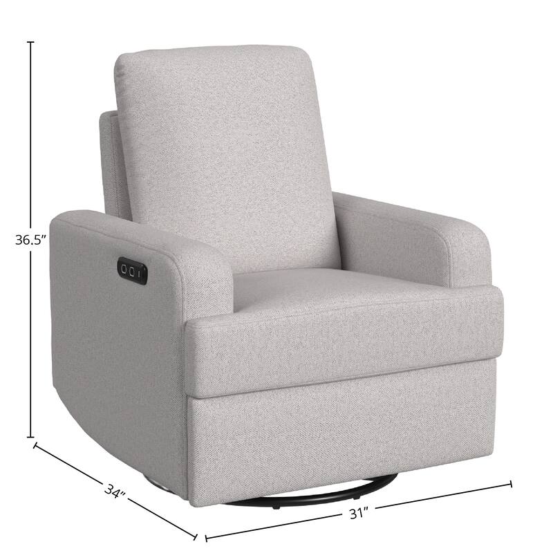 Trey Power Glider Recliner, Stormy Grey