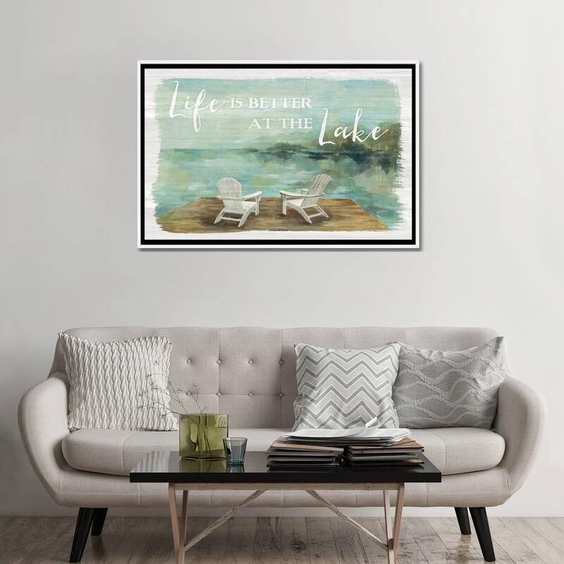 iCanvas "Lakeside Retreat I" by Silvia Vassileva Framed Canvas Print