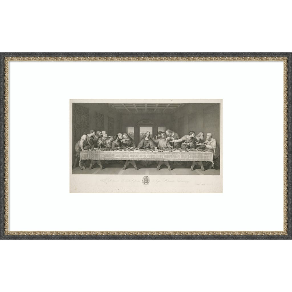 The Last Supper by Leonardo da Vinci Wood Framed Wall Art Print - On ...