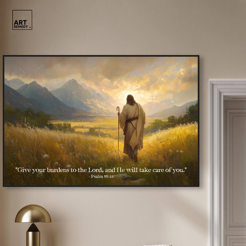 Give Your Burdens Canvas by Art Remedy