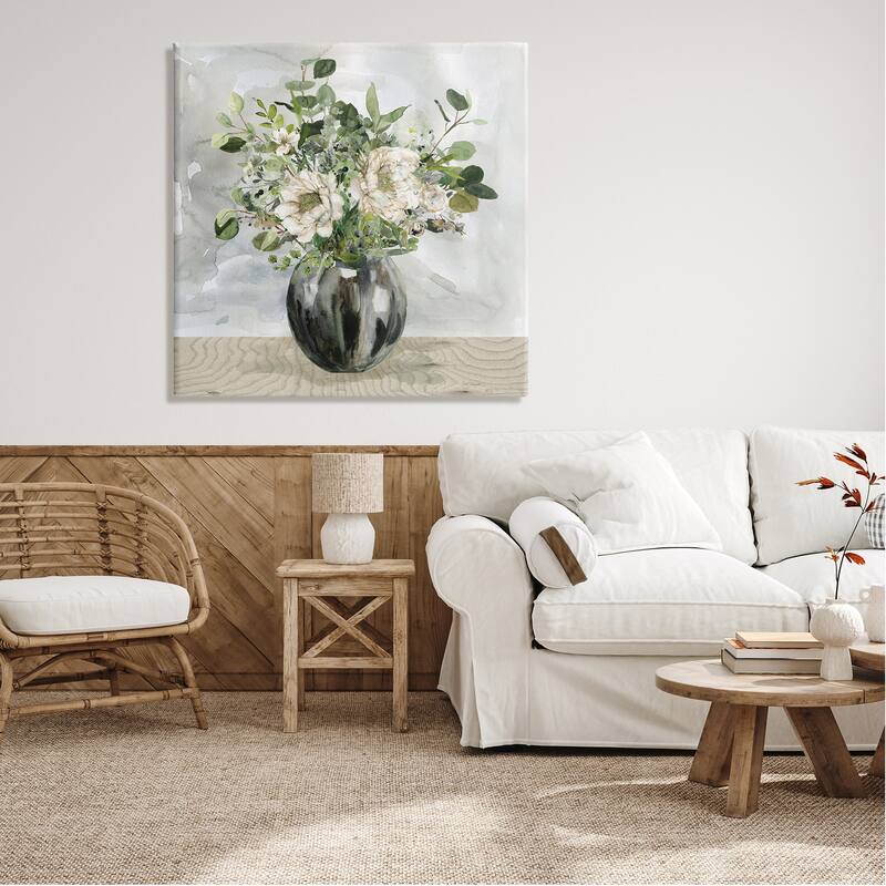 Stupell Detailed Flower Arrangement Mixed Blooms Vase Bouquet Canvas Wall Art, Design by Carol Robinson