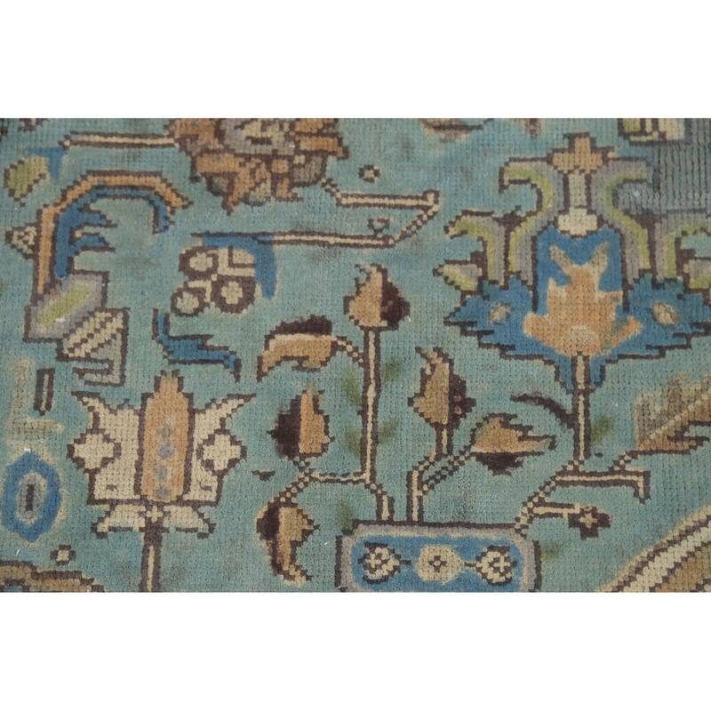 Geometric Tabriz Persian Vintage Area Rug Handmade Bedroom Wool Carpet - 8'0"x 11'0"