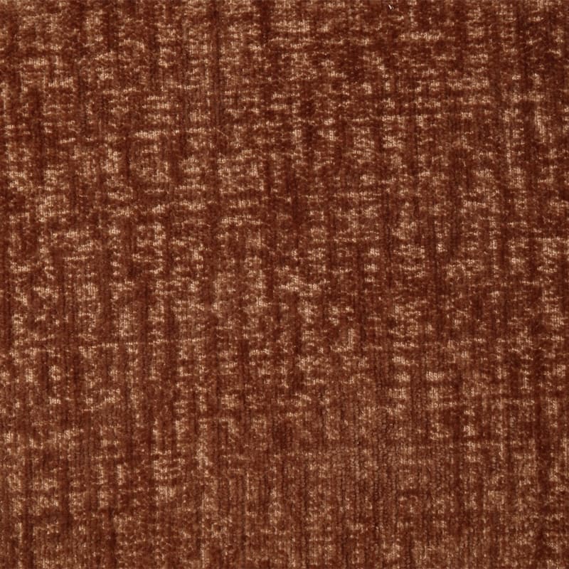 Erico Ottoman, Tufted Rust Brown Chenille, Foam Cushion Top, 35 Inch
