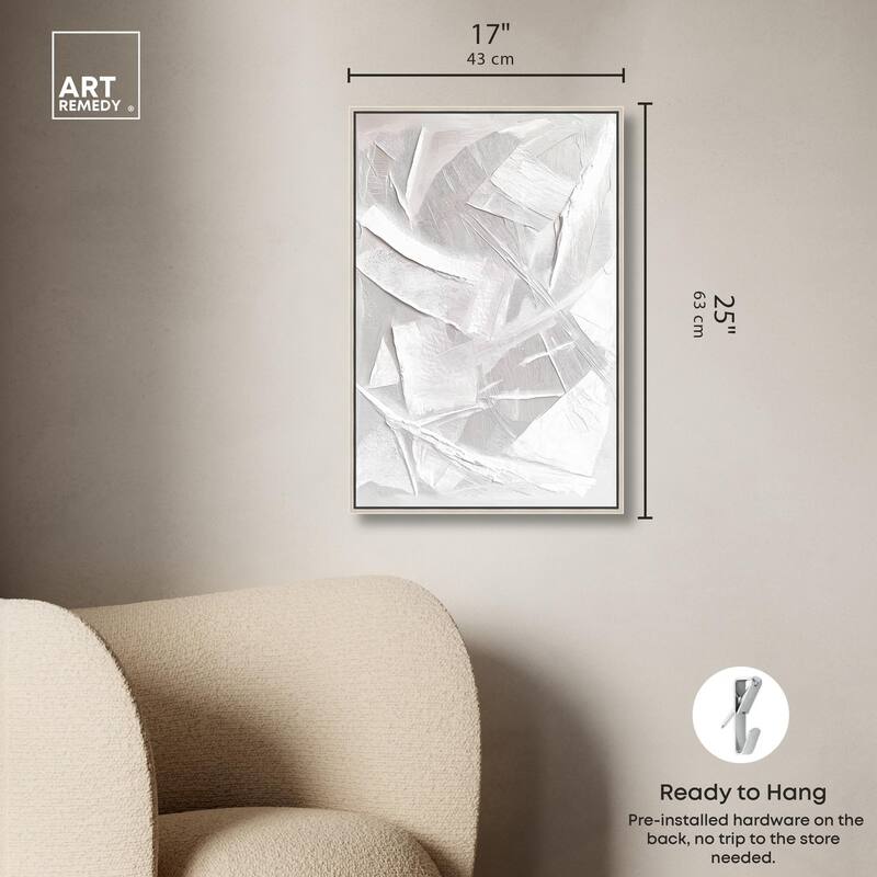Thick White Texture II Canvas by Art Remedy