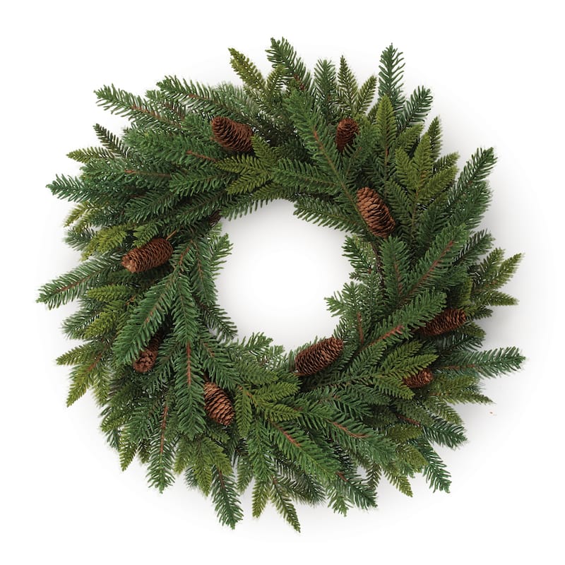 Pine and Pinecone Wreath 24"D