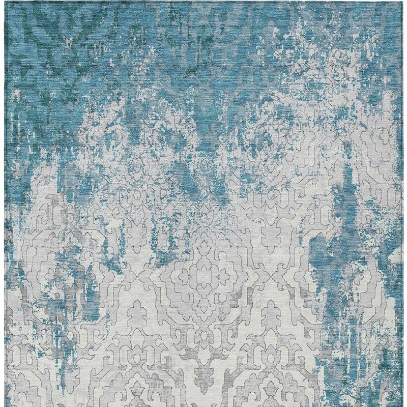 HomeRoots Medallion Transitional Rectangle Outdoor Rug