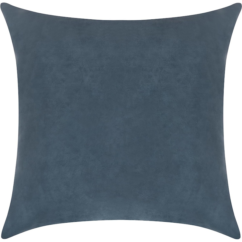 Delara Pack of 1 Velvet Decorative Throw Pillow Cover 20x20 Inches, Cushion Cover, Soft and Breathable Fabric, Hidden Zipper - Cover Only - Indigo Blue