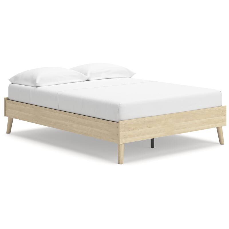 Signature Design by Ashley Cabinella Beige Platform Panel Bed