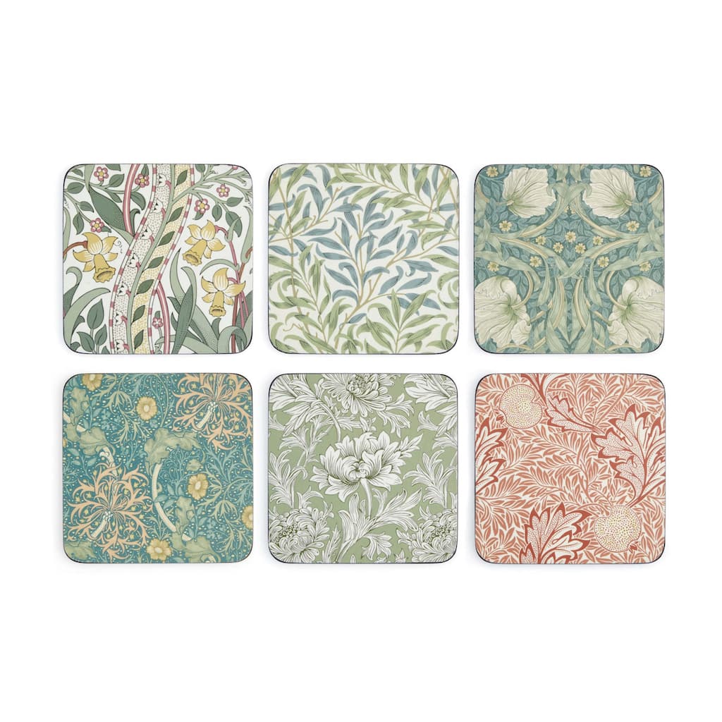 Pimpernel Morris & Co Coasters Set of 6 Assorted Designs - 4"x4"