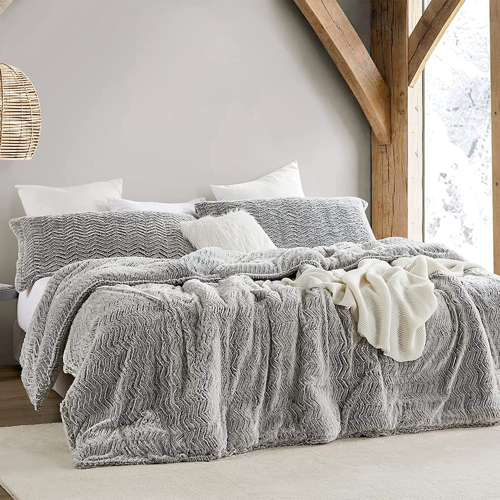 Peak of Cozy® - Coma Inducer® Oversized Comforter Set - Chevron Frosted Espresso