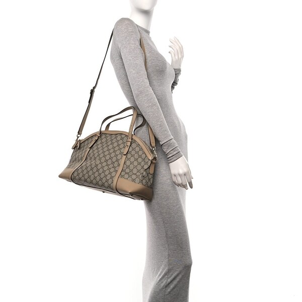 Gucci GG Supreme Monogram Medium Nice Top Handle Dome Bag Beige