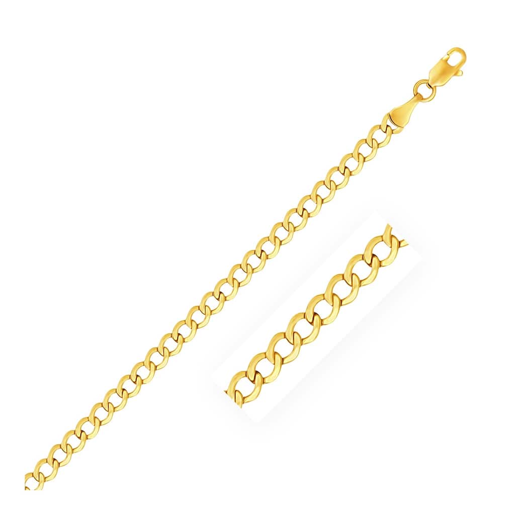 MayaMila 4.4mm 14k Yellow Gold Curb Chain