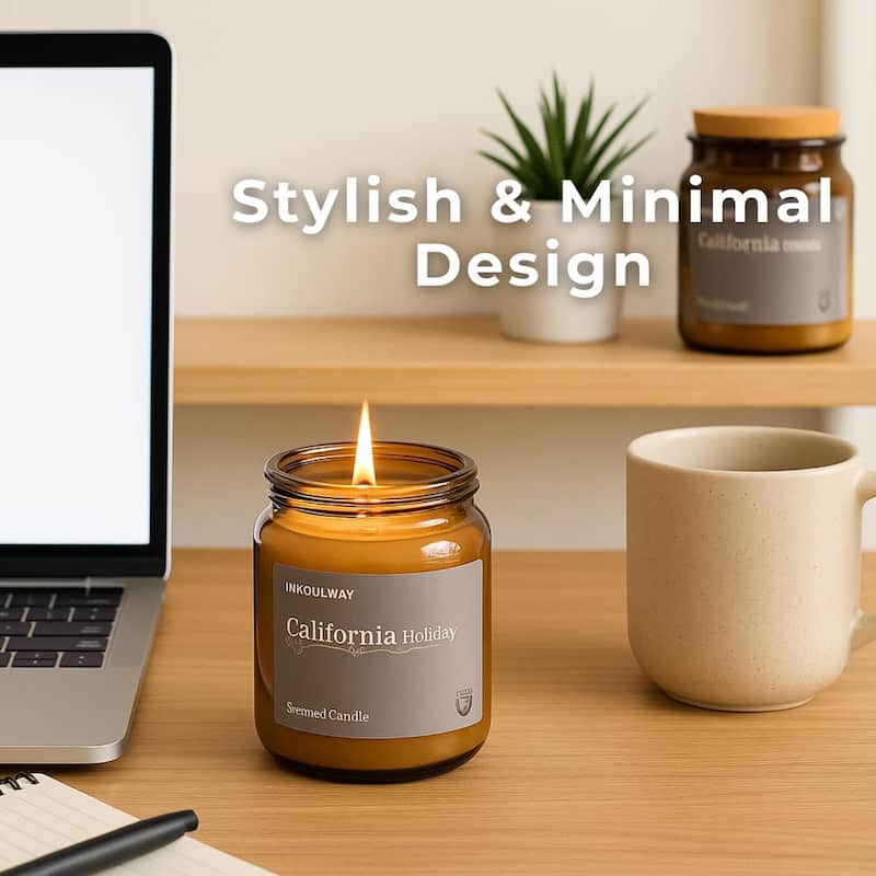 Tan California Holiday Candle 3 Oz Glass Jar Aria Home Fancy