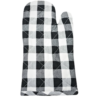 Home & Manor Kitchen Chef Black Oven Mitt