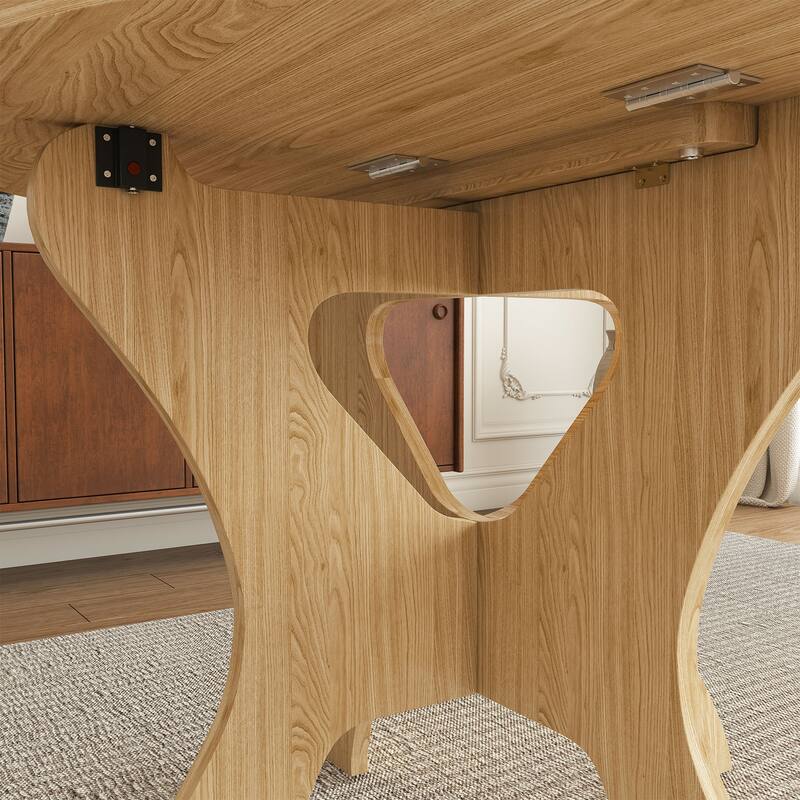 Roomfitters 43 Inch Folding Dining Table for Small Spaces, Space Saving Drop Leaf Kitchen Table