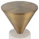 preview thumbnail 3 of 1, Uttermost Top Hat Brass Drink Table - 8.75" dia x 20.25"