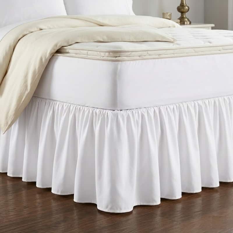 Barefoot Bungalow Landris Ruffled Cotton Blend Bed Skirt, 15 in. Long