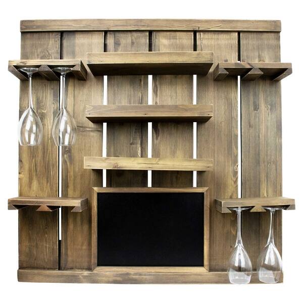 Shop Atterstone Chalkboard Wine Rack Shelf Wall Mounted Wooden