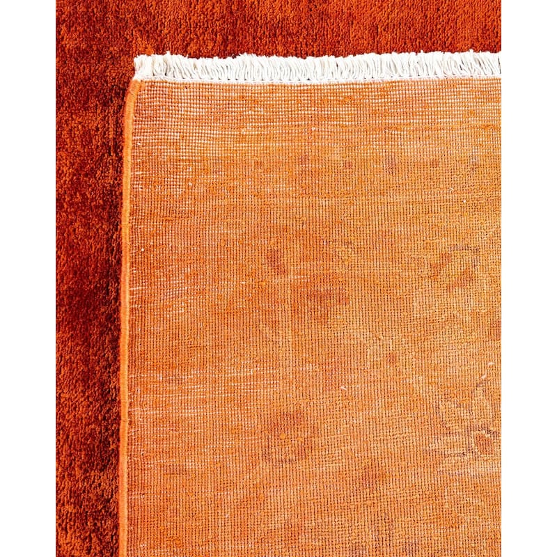 Vibrance, One-of-a-Kind Hand-Knotted Area Rug - Orange, 6' 1" x 8' 9" - 6' 1" x 8' 9"