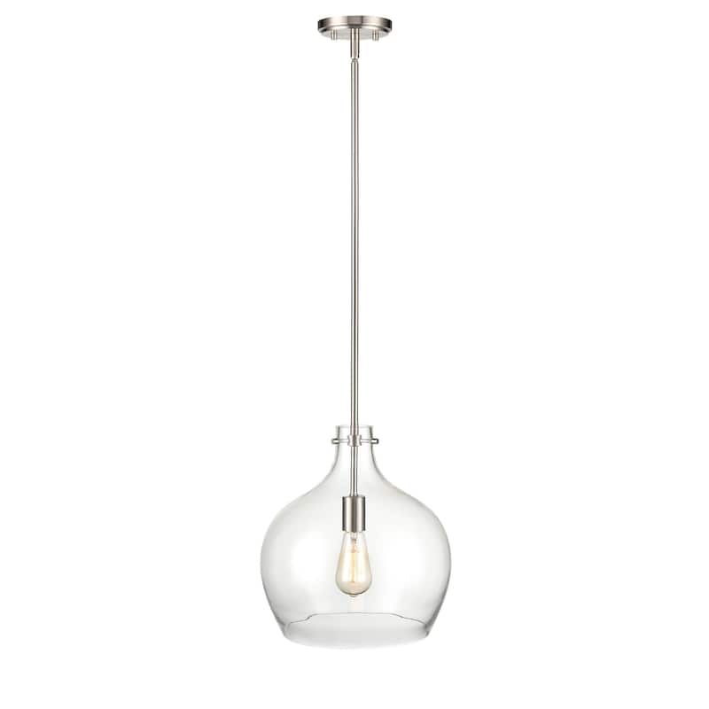 Millennium Lighting 50" Metal 1 Light Pendant Fixture with Clear Glass Shade