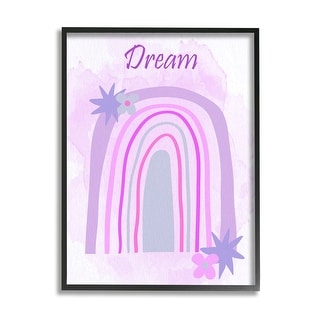 Stupell Dream Purple Floral Rainbow Arch Framed Giclee Art by Kim Allen ...