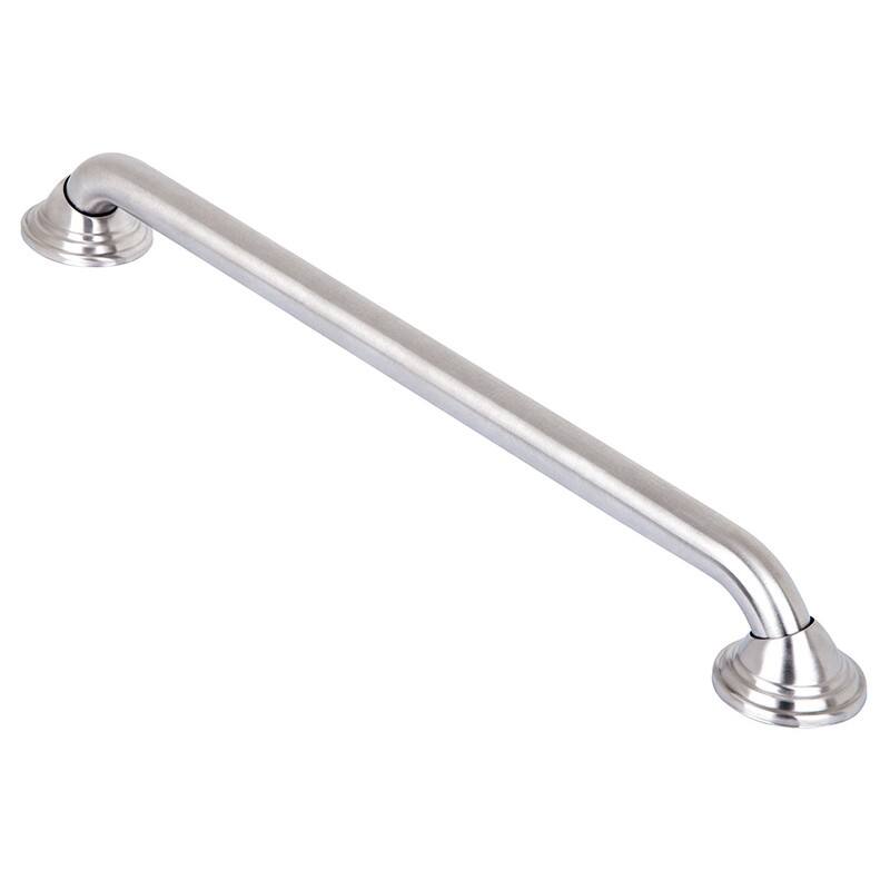 Decorative Shower Grab Bar - 24" Bathroom Grab Bars for Seniors, Non-Slip Bathroom & Household Handicap Safety Bar for Elderly - Brushed nickel - 24"