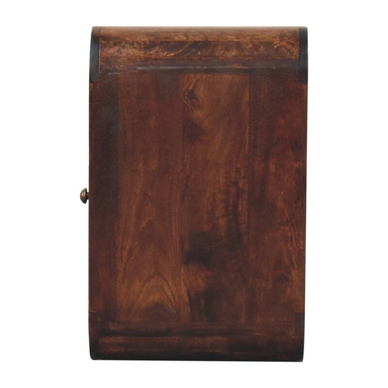 HomeRoots 22" Chestnut Solid Wood One Drawer Nightstand